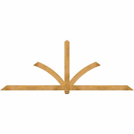 Ekena Millwork Redmond Rough Sawn Timber Gable Bracket, Western Red Cedar, 108"W x 40"H x 2"D x 4"F, 9/12 Pitch GBW108X40X0204RED00RWR
